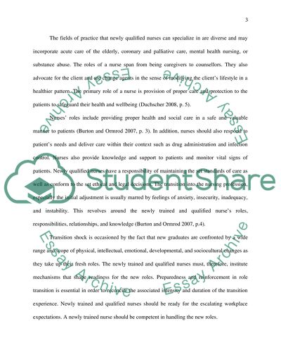 Roles and Responsibilities of a Newly Qualified Nurse