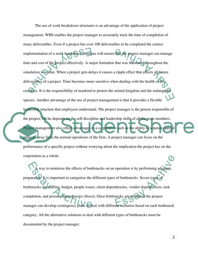 The Achieving Project Goals Simulation