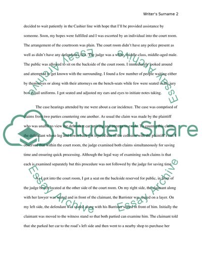 Preparing Court Observation