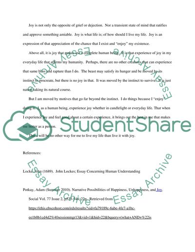 Personal Interpretation of Joy