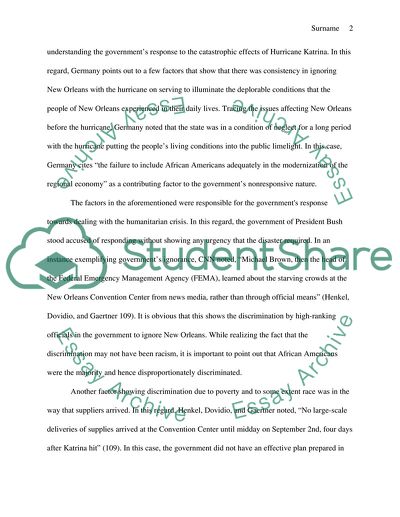 Hurricane Katrina: Race and Poverty