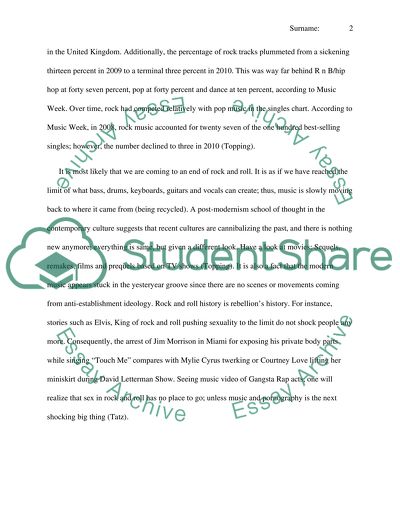 HISTORY OF ROCK & ROLL FINAL EXAM