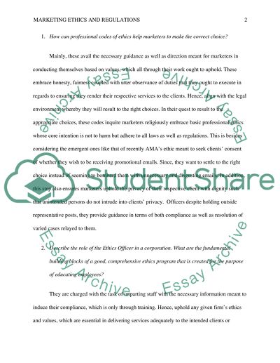 Marketing Ethics and Regulations