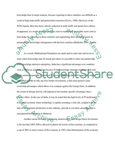 Foreign Direct Investment in India
