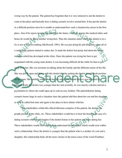 Ethical Dilemma of Patient-Dentist Relations