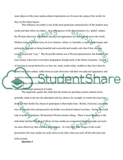 Cultural Imperialism and Colonialism