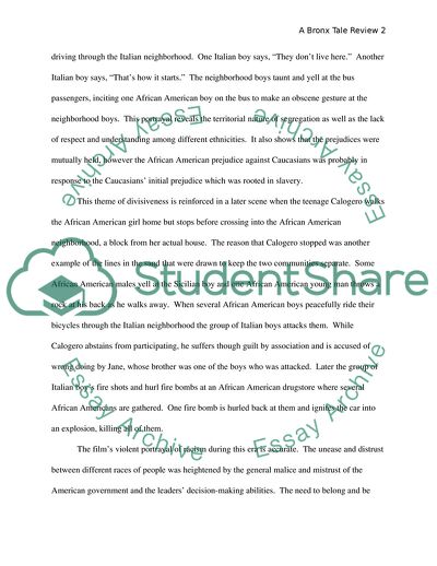 A Bronx Tale Analysis