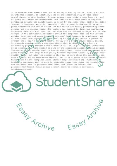 Sweatshops in the Global Economy