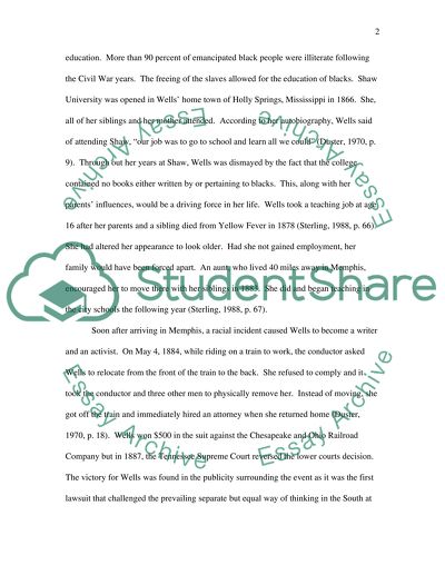 Ida B. Wells As A Fighter For The Civil Rights