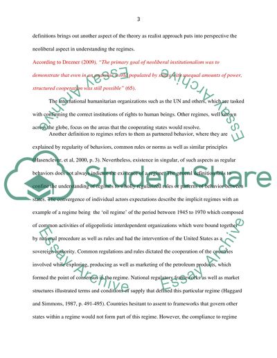 State cooperation, challenges and theoretical perspectives from realism and regime analysis