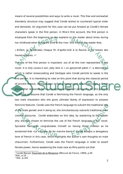 How Conde and Chamoiseau Use Language in Their Works