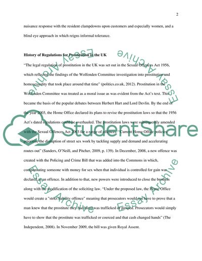 Critically examine British government policies directed towards prostitution