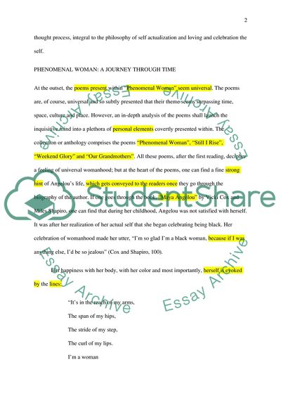 Phenomenal Woman: a Journey Through Time