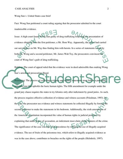 Wong Sun v. United States & Nardone v. United States