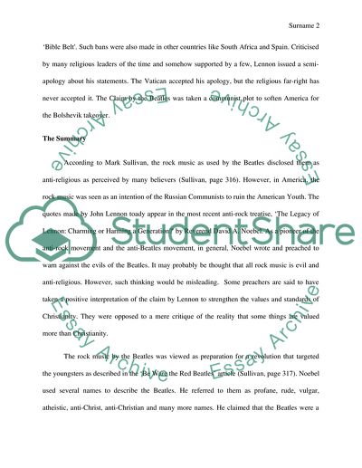 Mark Sullivan, More Popular than Jesus