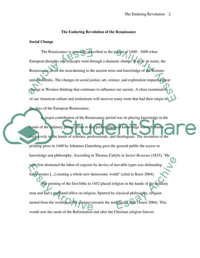 The Enduring Revolution of the Renaissance