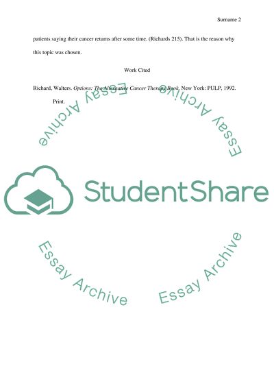 The Common Treatment of Cancer