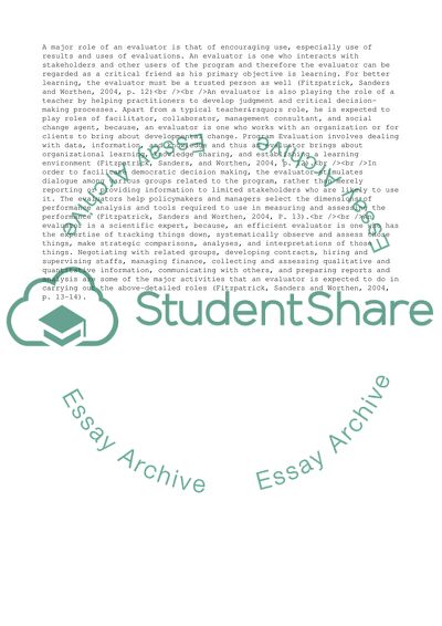 Public Program Evaluation