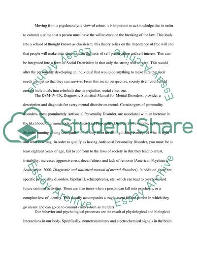 Criminality as a Type of Personality Flaw