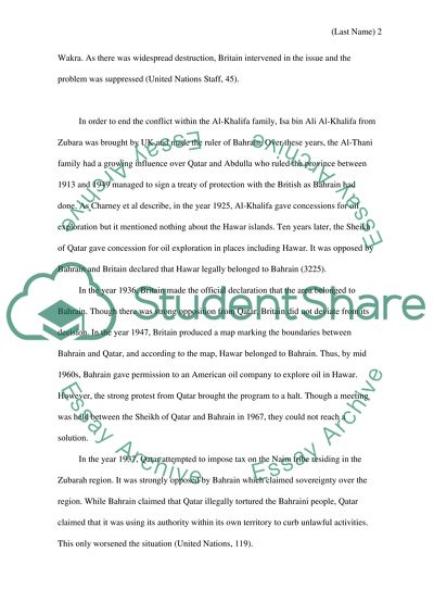 Maritime Delimitation and Territorial Questions between Qatar and Bahrain