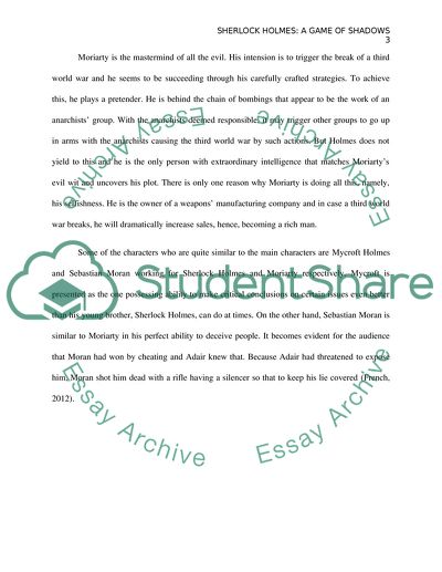 Sherlock holmes: a Game of Shadows