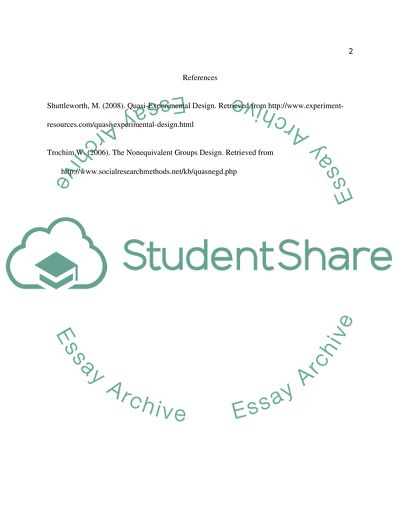 Quasi-Experiment Design