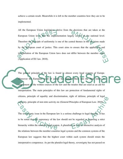 The European Union Law