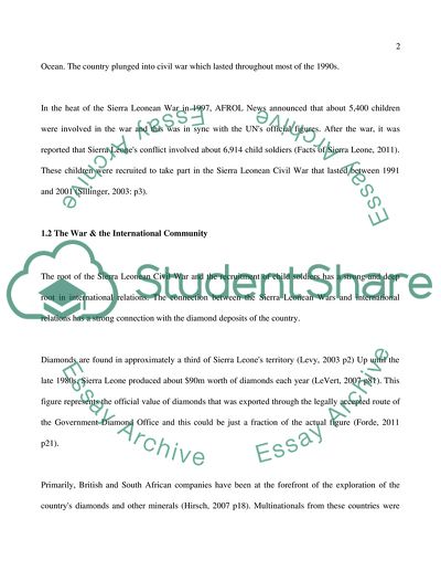 International Justice & Rehabilitation in Post-War Sierra Leone