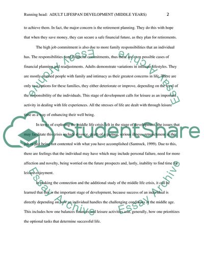 Adult lifespan development