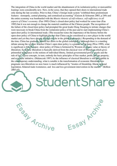 The Role of International Trade in Chinas Economic Growth