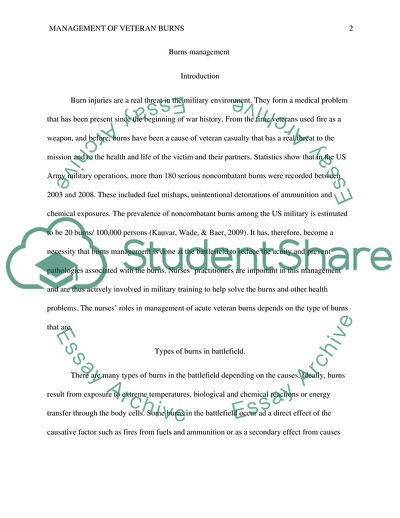 Management of Acute Veteran Burns