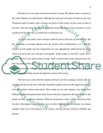 Balance between local interests and national/international event on television