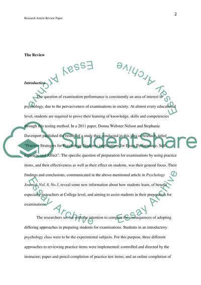 Practice Strategies For Psychology Students - Implications For Exam Performance