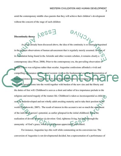 WESTERN CIVILIZATION AND HUMAN DEVELOPMENT (continuity and discontinuity)