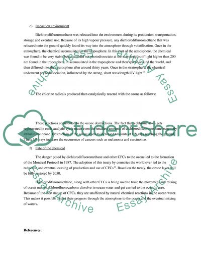 Environmental Chemical Compound Research Writing Assignment