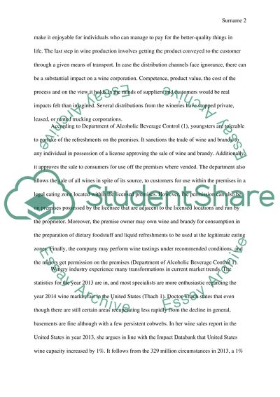 Winery in Galveston Market Analysis