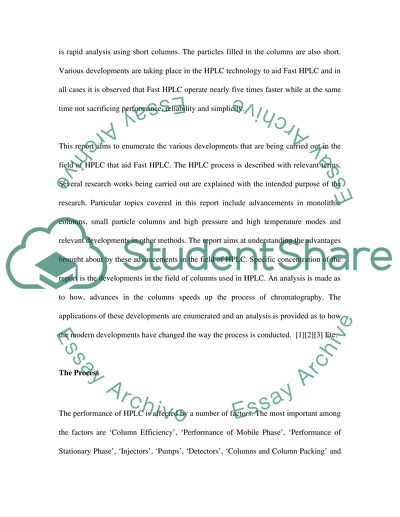 Advancements to allow fast HPLC