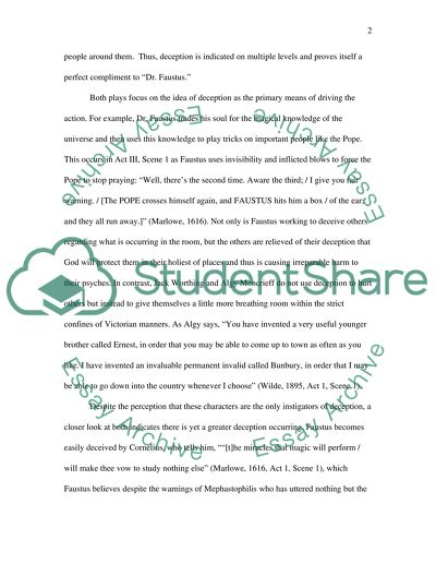 Comparison of Christopher Marlowes and Oscar Wildes Plays