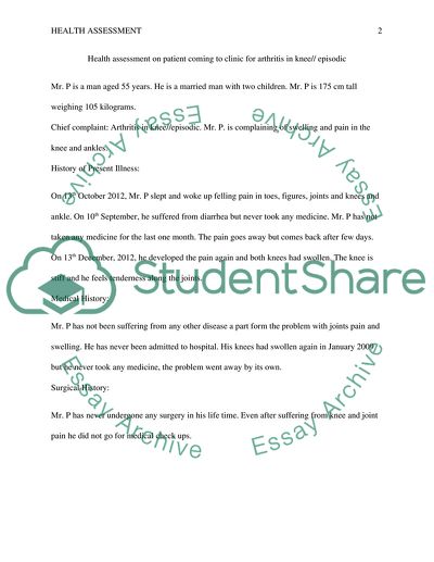 Patient Coming to Clinic for Arthritis in Knee