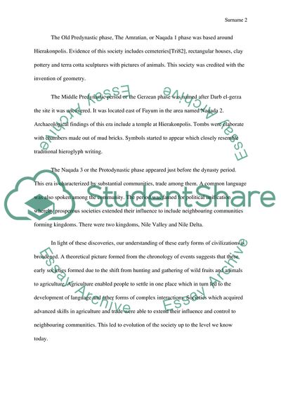 Origin of Complex Societies along the Nile River up till 3000 BC