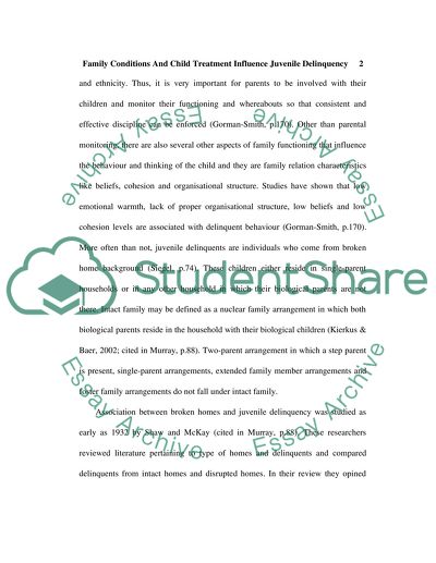 Family Conditions And Child Treatment