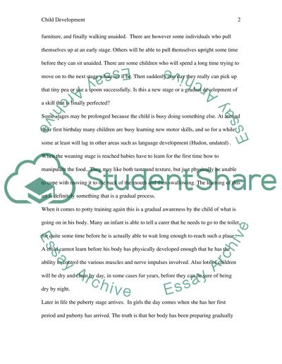 Child Development - a Gradual Change or a Series of Stages