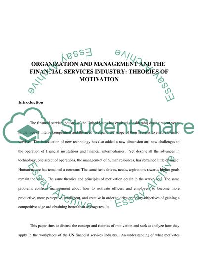 Management and Organization in Financial Services
