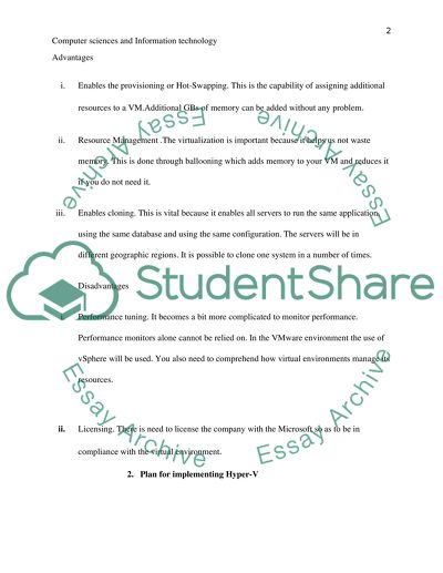 Computer Virtualization Infrastructure