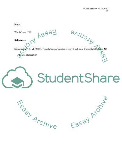 Compassion Fatigue in