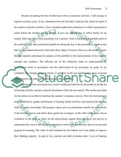 Self-Assessment Of The Strategic Learning Process