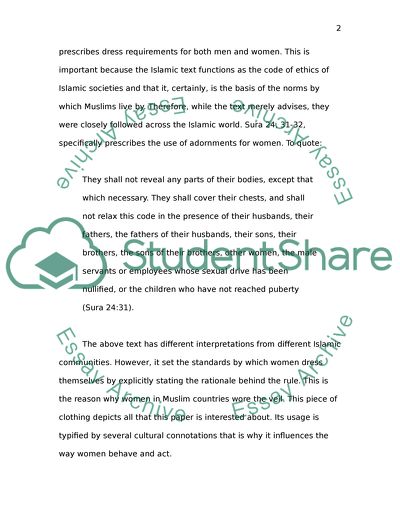 The Veil and Muslim Womens Behavior