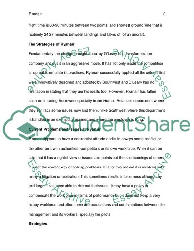 Strategic Management of Ryanair