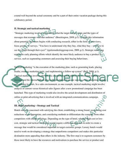 Strategic and tactical marketing objectives