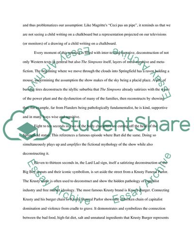 The Impact of Postmodernism and Live Art on the Simpsons